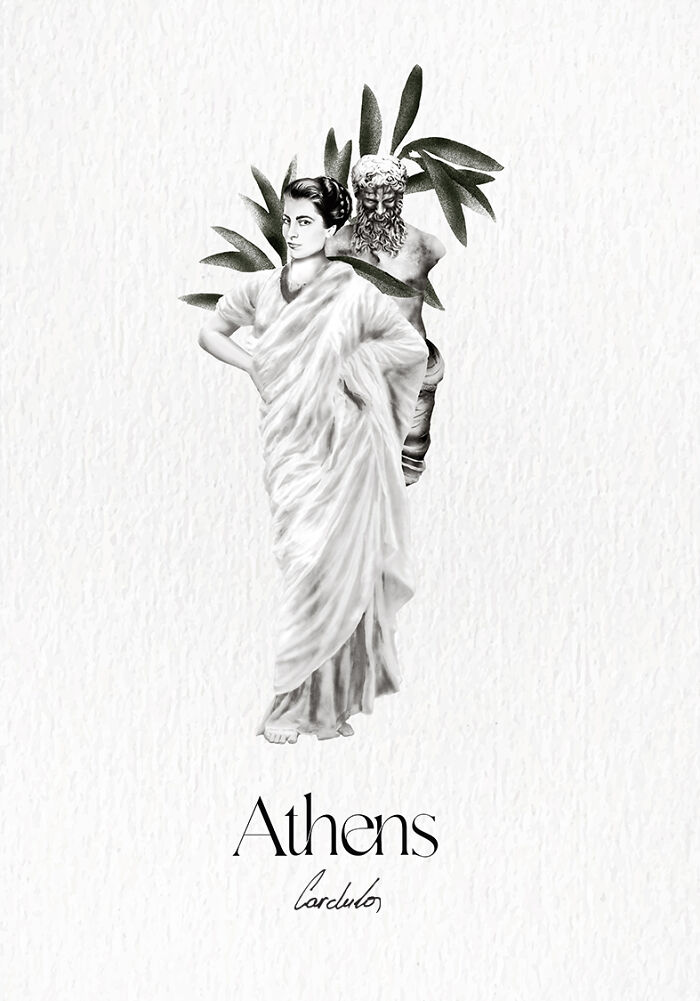 Athens - Goddess And Olive Branch