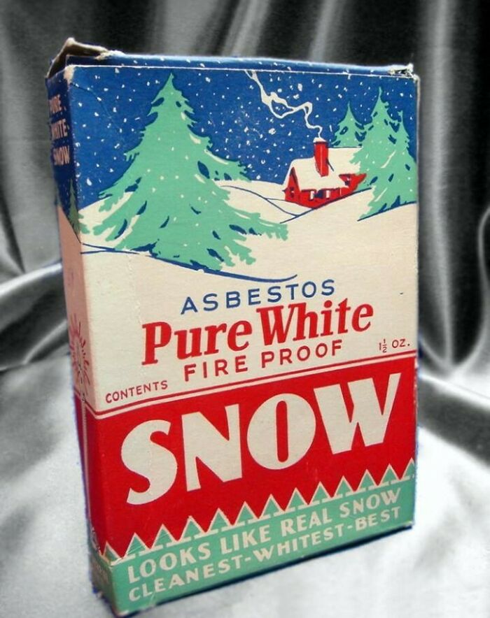 In The Early Half Of The 20th Century, Asbestos Was Widely Used As Christmas Decor Because Of Its White, Fluffy Appearance