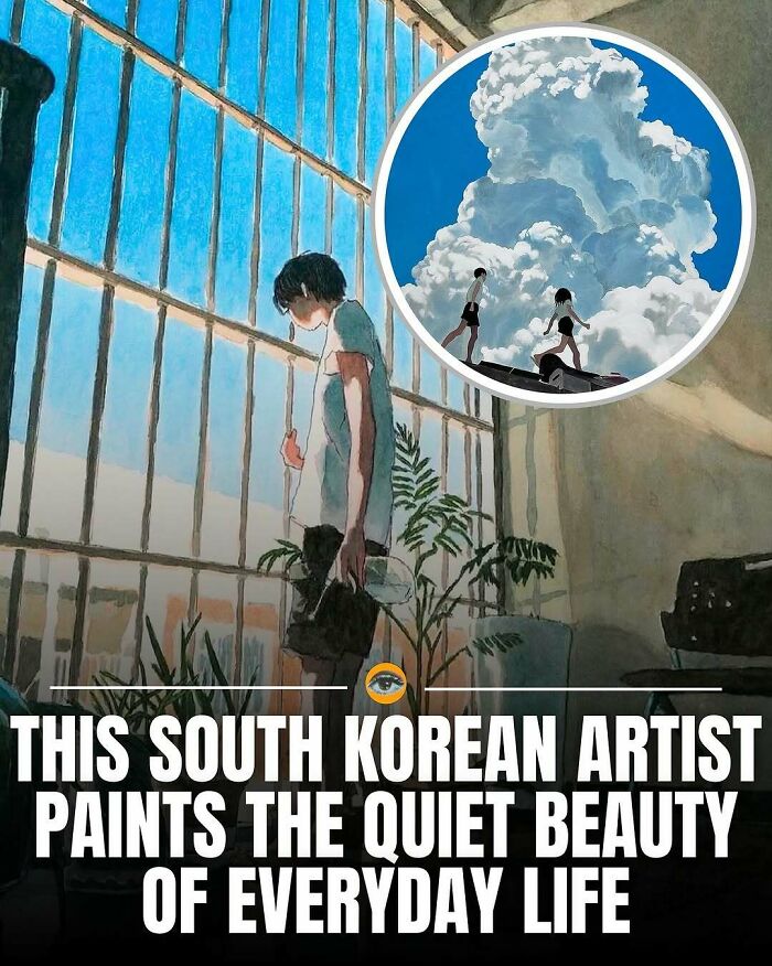 Artwork by a South Korean artist showing quiet beauty in everyday life, capturing an intriguing story behind the scene.