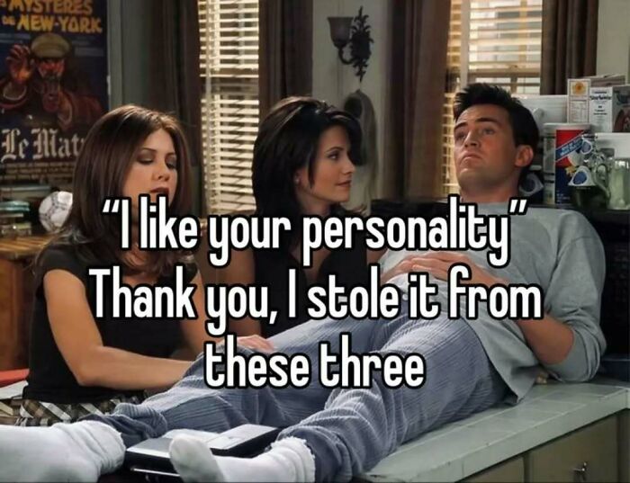 Friends meme with characters Rachel, Monica, and Chandler, highlighting timeless classic moments and humor from the show.