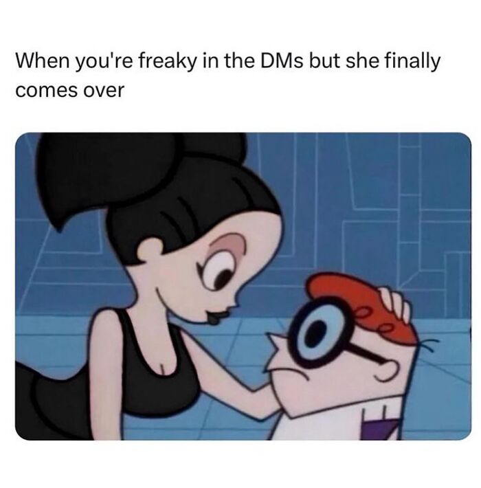 Cartoon characters in funny meme moment showing awkward encounter, perfect for random memes humor and entertainment.