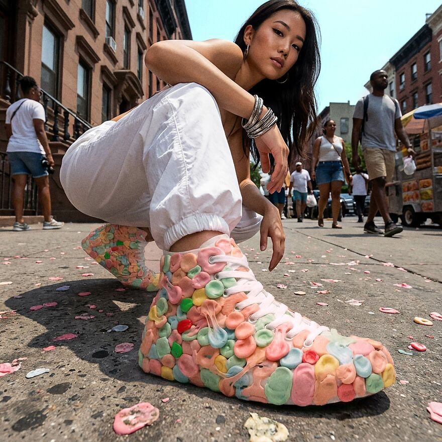I Created A Sneaker Concept Using Bubble Gum As An Homage To The Stains That Cover New York City Sidewalks.