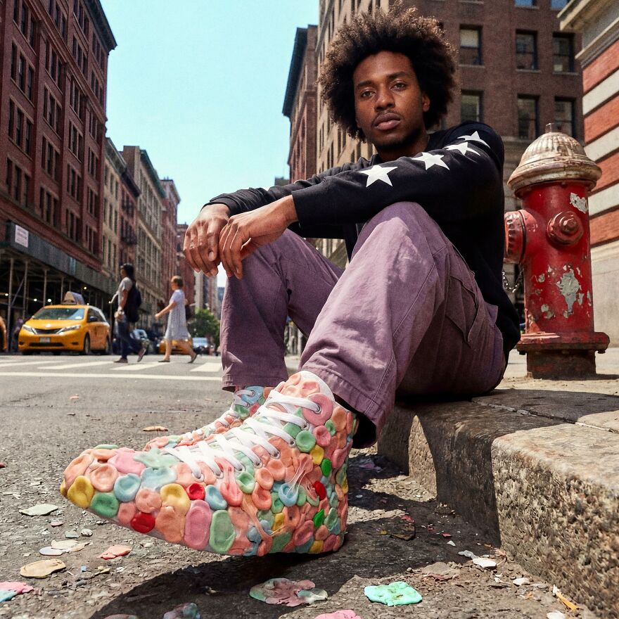 I Created A Sneaker Concept Using Bubble Gum As An Homage To The Stains That Cover New York City Sidewalks.