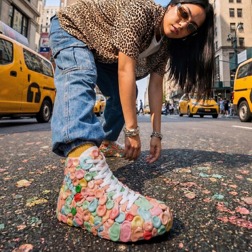 I Created A Sneaker Concept Using Bubble Gum As An Homage To The Stains That Cover New York City Sidewalks.