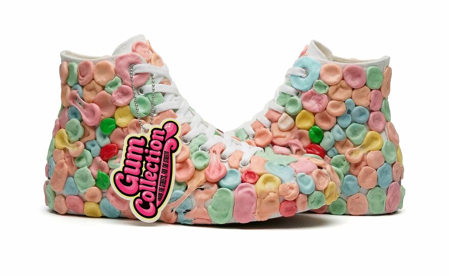 I Created A Sneaker Concept Using Bubble Gum As An Homage To The Stains That Cover New York City Sidewalks.