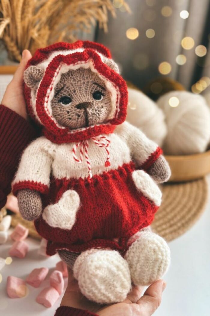 I Created A Knitting Pattern For Teddy Bear Clothes (5 Pics)