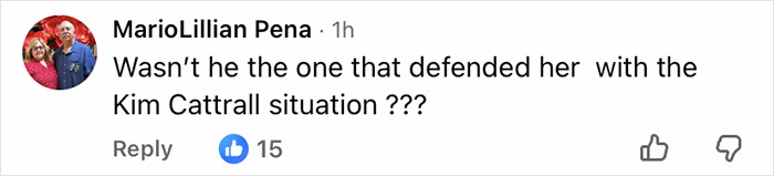 Comment about Chris Noth and Sarah Jessica Parker's friendship and the Kim Cattrall situation on social media.