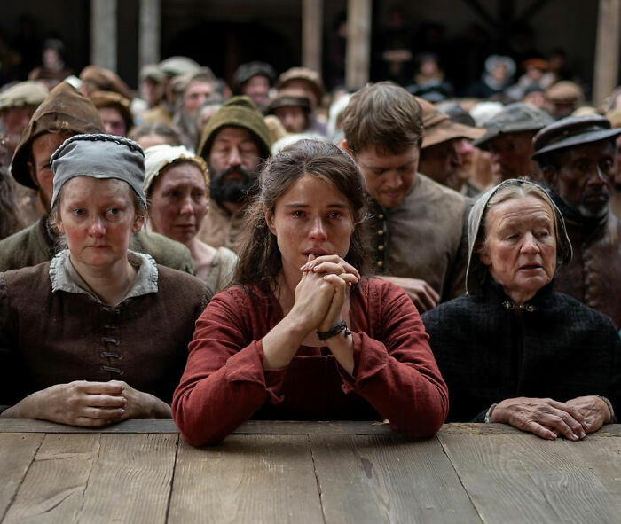 Group of actors in period costumes dramatizing a tense scene from a 2026 Oscar nominations nominated film. Group of actors in period costumes dramatizing a tense scene from a 2026 Oscar nominations nominated film.