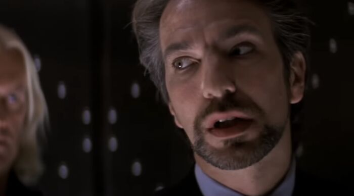 Close-up of two famous villains in a dark setting, prompting viewers to judge if Lord Voldemort is pure evil.