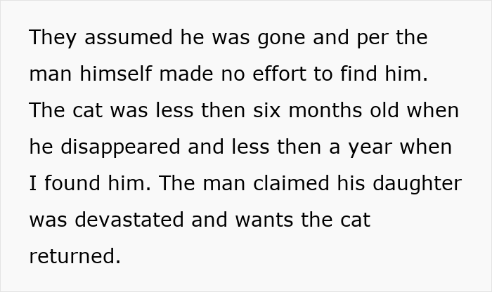 Text about a lost cat who went from street survivor to family royalty, with a scammy owner demanding him back.