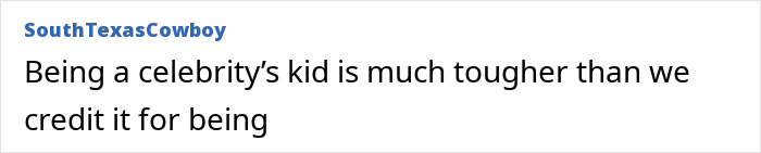 Text post reading Being a celebrity&rsquo;s kid is much tougher than we credit it for being, relating to Tommy Lee Jones's daughter case.