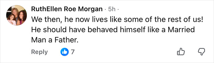 Comment from RuthEllen Roe Morgan expressing disapproval of Prince Andrew&rsquo;s behavior after eviction and relocation plans.