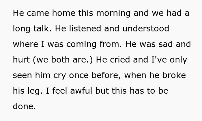 Text message expressing emotional conversation between a man and his pregnant ex about raising their baby and difficult decisions.
