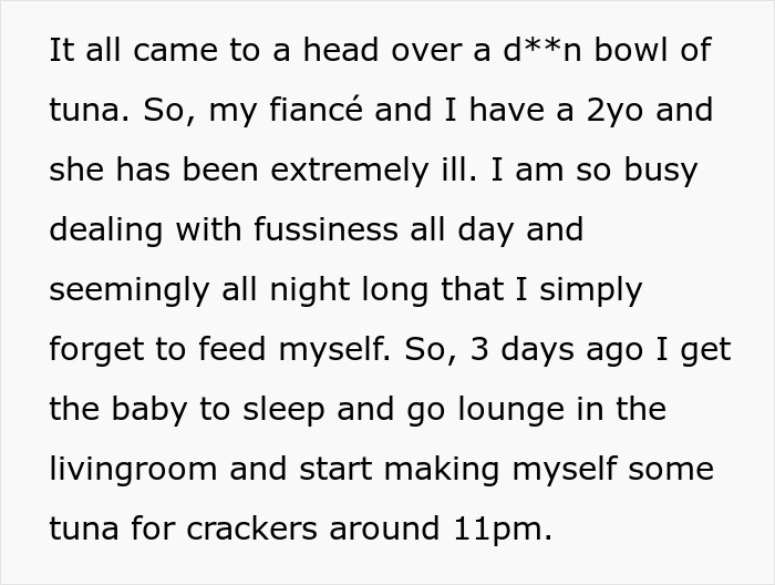 Text excerpt describing a woman overwhelmed with caring for her ill child and her strained relationship with fianc&eacute; and stepdaughter.