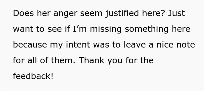 Screenshot of a husband's note to wife asking if her anger seems justified, sparking debate on internet understanding.