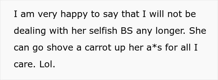 Text message screenshot showing a message about ending conflict, mentioning pregnancy emergency and social media drama.