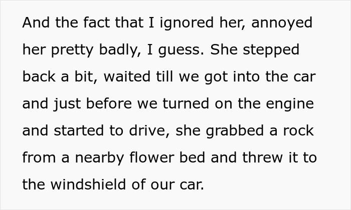 Text excerpt describing violent behavior in a family drama involving a police officer and his mother-in-law. Text excerpt describing violent behavior in a family drama involving a police officer and his mother-in-law.