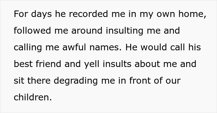Alt text: Text describing a wife facing insults and emotional a***e from her husband in their home, highlighting issues between a SAHM and financial struggles.