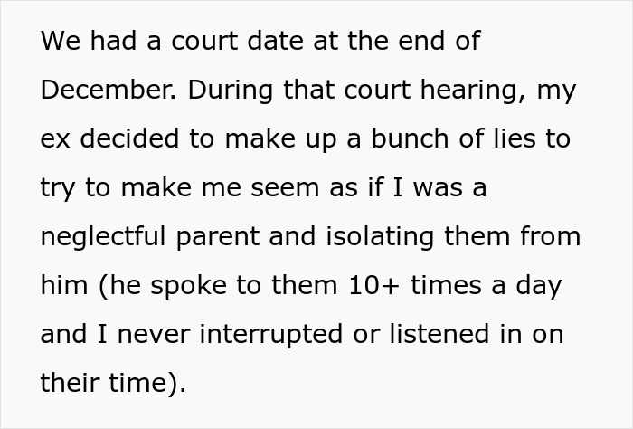 Court hearing where husband blames SAHM wife for financial problems, leading to a divorce instead of a job search.