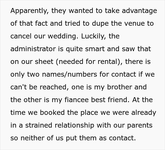 Text excerpt explaining couple&rsquo;s strained relationship with man&rsquo;s parents amid kids pressure and disinheritance threats.