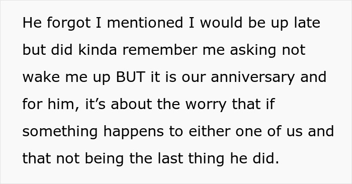 Text describing a man&rsquo;s lovey-dovey morning ritual annoying his tired girlfriend who is fed up with his kisses and I love yous.