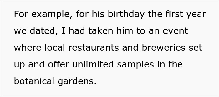 Text block describing a woman sharing a thoughtful gesture to match relationship energy with her boyfriend. Text block describing a woman sharing a thoughtful gesture to match relationship energy with her boyfriend.
