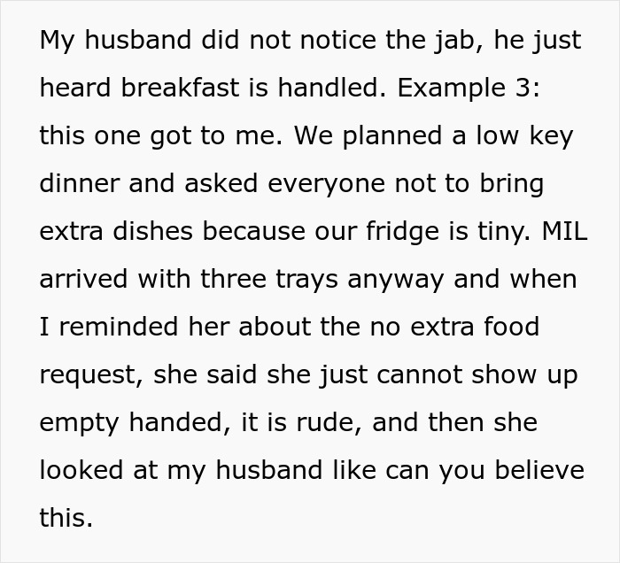 Text about manipulative MIL using fake kindness to steamroll DIL, ignoring requests and ruining holiday traditions.