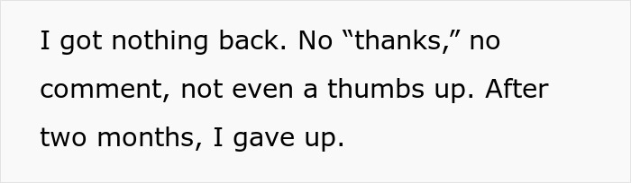 Text excerpt about frustration after no response, reflecting wife done with hubs&rsquo; relatives living with them and conflict over housing his mommy.