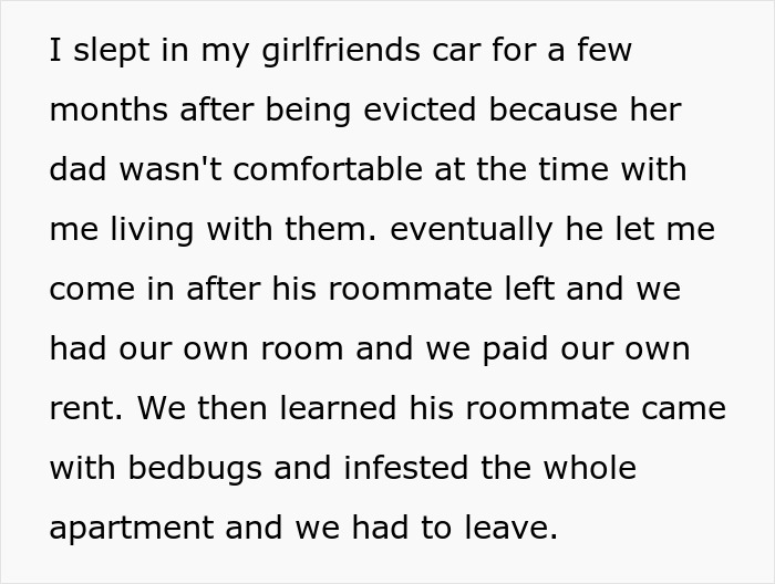Text excerpt about sleeping in a girlfriend’s car and dealing with eviction, highlighting family neglect and CPS involvement. Text excerpt about sleeping in a girlfriend’s car and dealing with eviction, highlighting family neglect and CPS involvement.