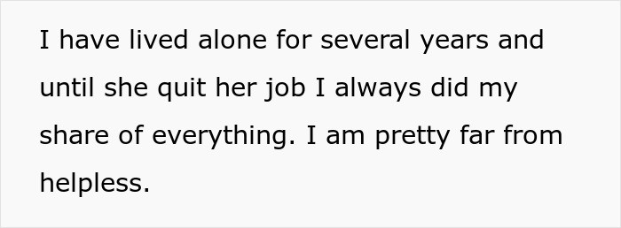 guy embarrasses wife screenshot of typed confession about living alone and not being helpless