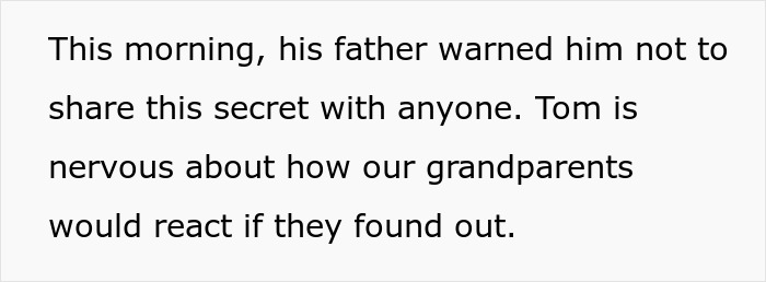 Text excerpt from a family conversation revealing a woman discovers she&rsquo;s engaged to her first cousin.