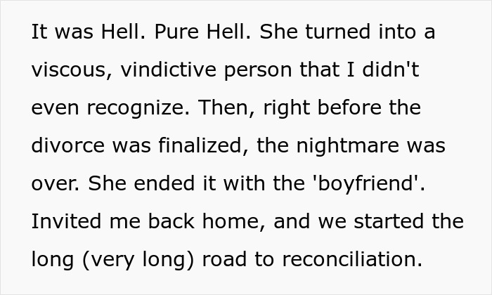 Text excerpt about a wife’s cosmetic upgrade causing infidelity and the husband’s emotional spiral before reconciliation. Text excerpt about a wife’s cosmetic upgrade causing infidelity and the husband’s emotional spiral before reconciliation.