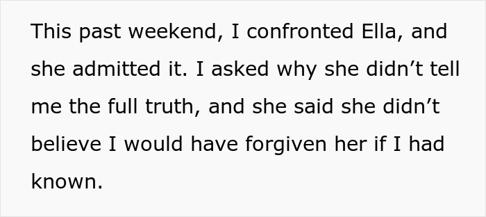 Text describing a man discovering his wife&rsquo;s cheating was not just one drunken night after two years of suspicion.