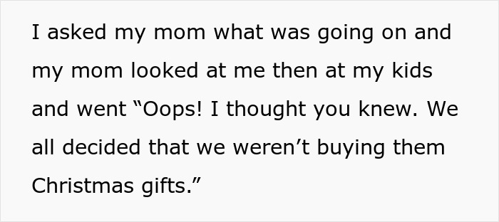 Woman Gobsmacked After Fam Refuses To Give Her &ldquo;Spoiled&rdquo; Kids Xmas Presents