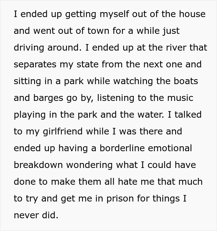 Man reflecting alone by a river after being accused of horrific things by his own kids, sharing his life struggles.