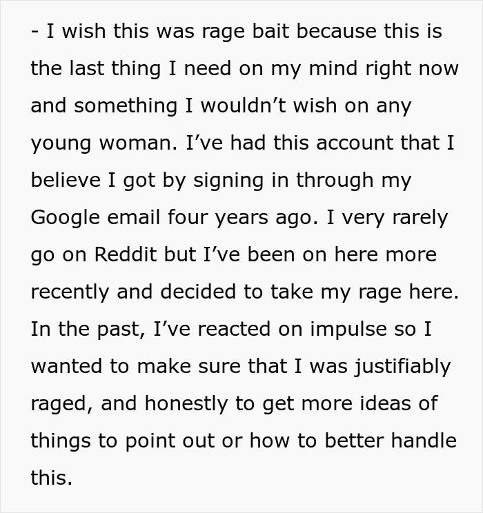 Text post discussing a mom struggling to contain her rage after teacher ignores her daughter's emergency.