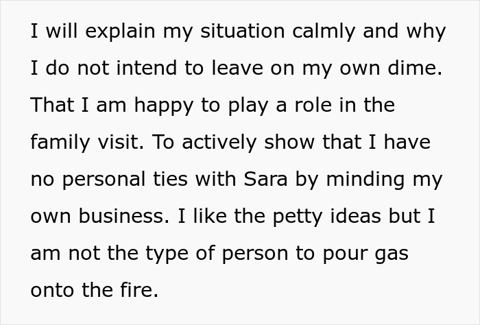 Text excerpt about a guy refusing to pay for a hotel to help his roommate lie to her conservative family.