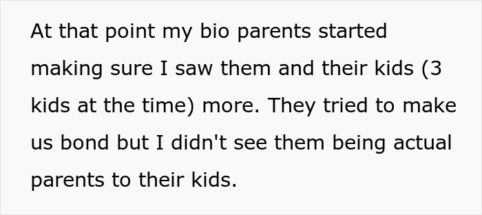Text excerpt about bio parents trying to bond with kids after abandonment, related to teen custody court case. Text excerpt about bio parents trying to bond with kids after abandonment, related to teen custody court case.