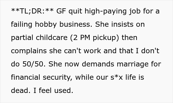 Man feeling used, calls girlfriend GF's ATM after she quit job and demands marriage for financial security