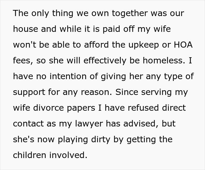 Text excerpt about divorce struggles, highlighting a dad feeling guilty and distancing himself from his daughter amidst a messy divorce.
