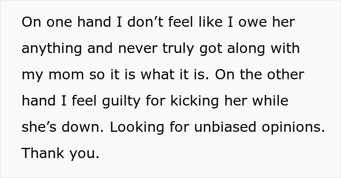 Text excerpt about a teen’s first car becoming a debt trap set by mom, seeking opinions on guilt and family issues. Text excerpt about a teen’s first car becoming a debt trap set by mom, seeking opinions on guilt and family issues.