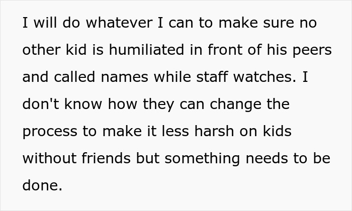 Statement about preventing autistic kid humiliation and exclusion at school, with mom confronting the principal.