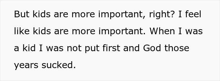 Text on a white background about valuing kids, emphasizing the importance of children in life and personal experience.