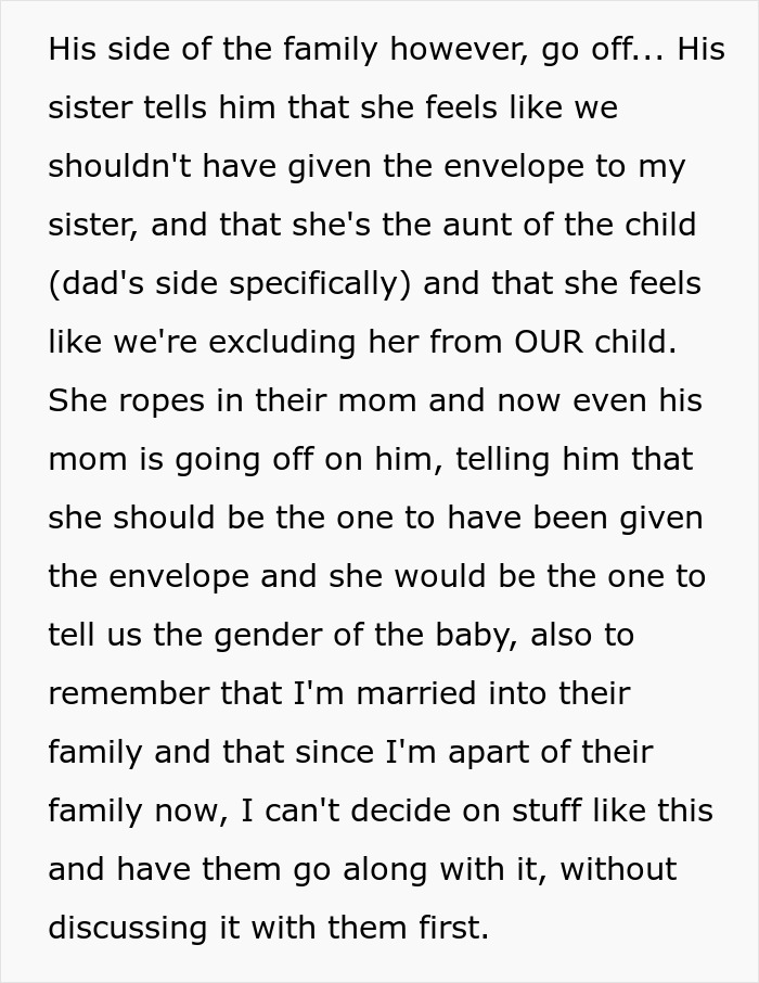 Text discussing in-laws trying to claim naming rights to unborn baby and parents shutting down the power grab tradition. Text discussing in-laws trying to claim naming rights to unborn baby and parents shutting down the power grab tradition.