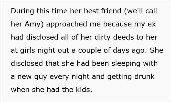 Text excerpt revealing woman's award winning act undone by husband and best friend&rsquo;s evidence in a court case.