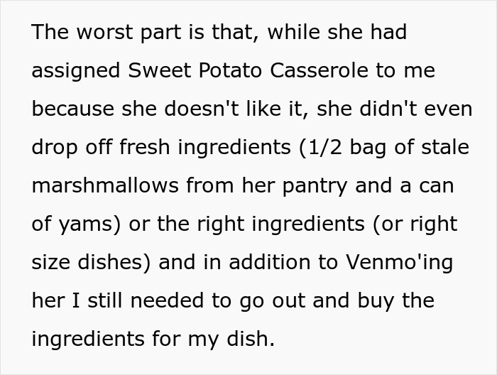 Text about woman refusing to attend MIL&rsquo;s Thanksgiving after being reinvited due to other guests flaking on plans.