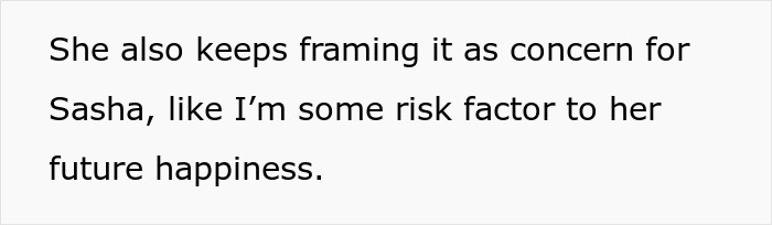 Text excerpt about an extremely religious lady framing concern over daughter's boyfriend, highlighting religious conflict.