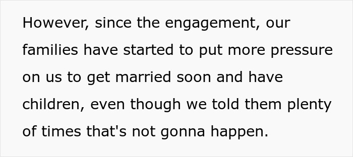 Couple facing guilt-trip from man&rsquo;s parents about having kids and threats of disinheritance after engagement.