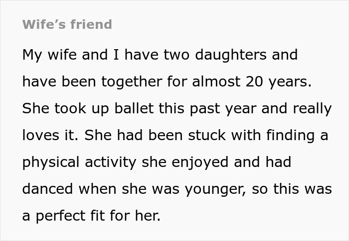 Man suspects wife spending time with lesbian bestie, reading note about her new ballet hobby