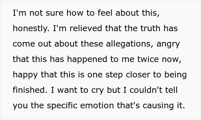 Text excerpt showing a dad&rsquo;s emotional reflection after being accused of horrific things by his own kids.